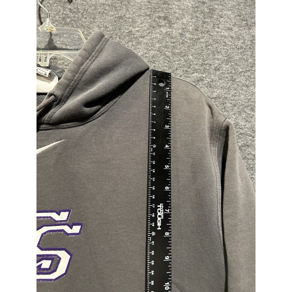 Vintage 90’s Nike Center Check Swoosh Hoodie Size Medium USA Made COLLEG STATION - Picture 4 of 7
